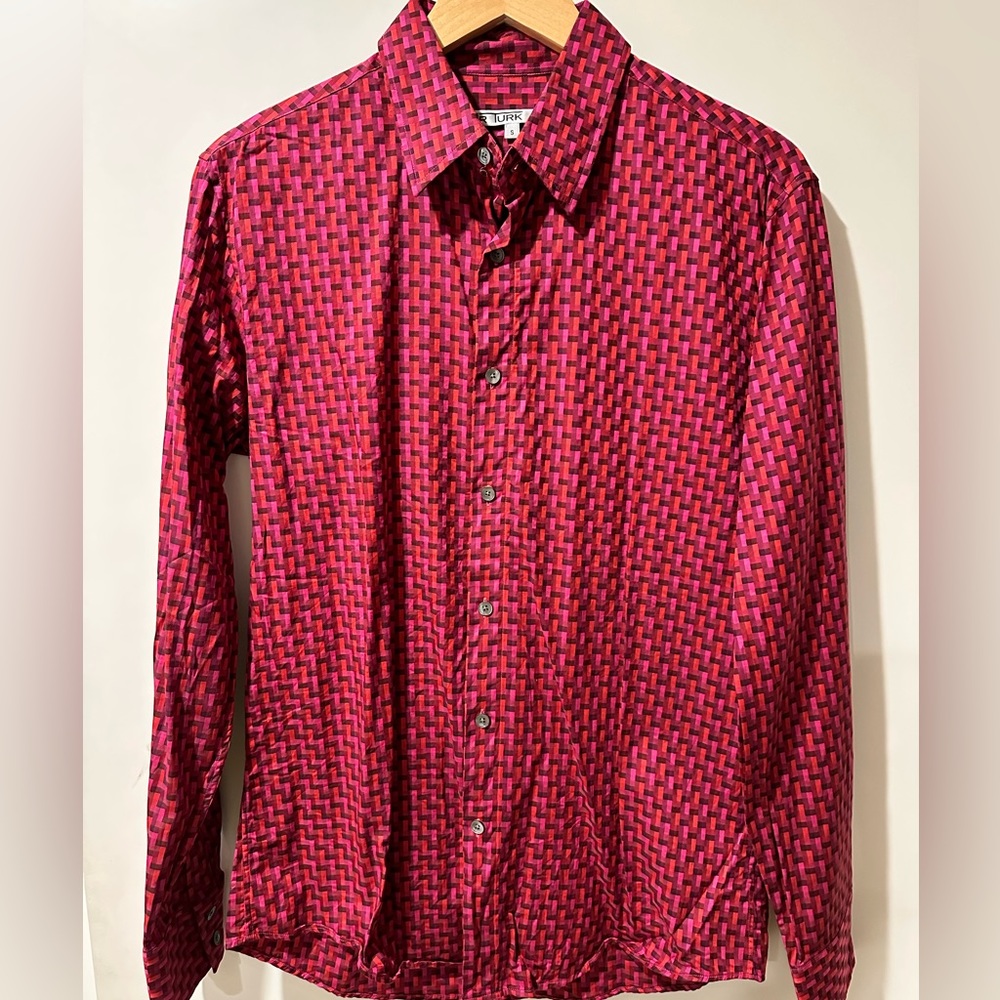 Mr. Turk - Men’s Geometric Long Sleeve Button Down Shirt